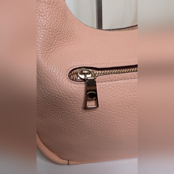 Coach Pebbled Leather Shoulder Bag in Peach - Picture 2 of 6